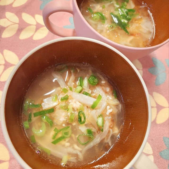 【汁物】美味たっぷり キャベツとひき肉のスープ